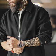 Chaqueta Retro para Hombre MADEN de Algodón Pesado Estilo Casual