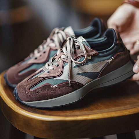 MADEN Herren-Sneaker Chunky Atmungsaktiv Retro Jogging 