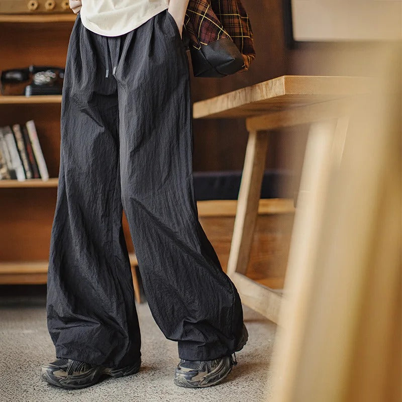 MADEN Damen Schnell trocknende Cargohose mit weitem Bein