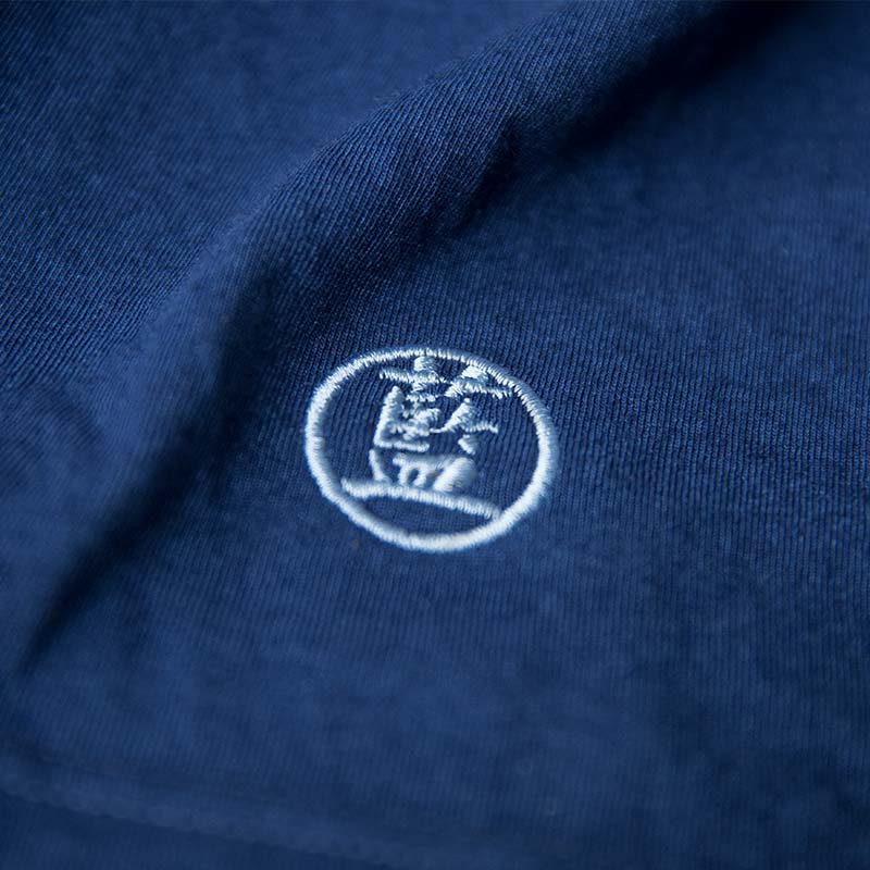 MADEN ヴィンテージ 藍染め 綿の半袖シャツ