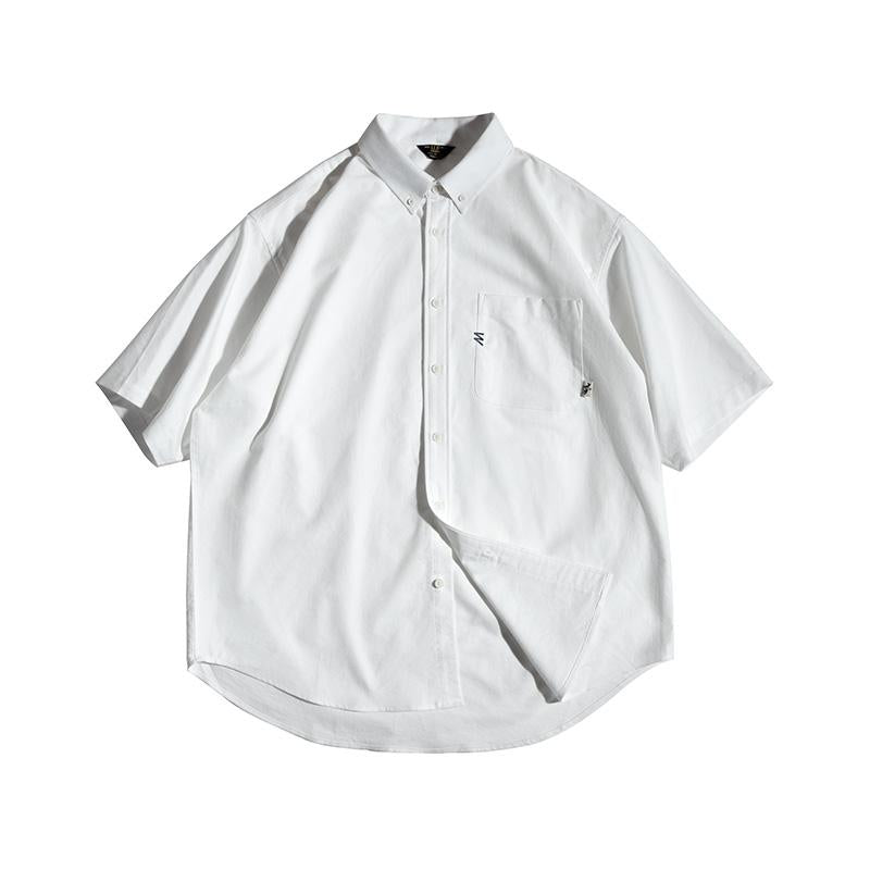 MADEN Men's Retro Oversize Oxford Button-Down Shirt
