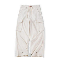 Pantalones cargo de pierna ancha para mujer - estilo retro holgado Maden