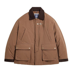 MADEN Herren Corduroy Patchwork Gepolsterte Jagdjacke