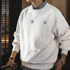 Sudadera con capucha de ajuste holgado y peso pesado estilo retro Maden