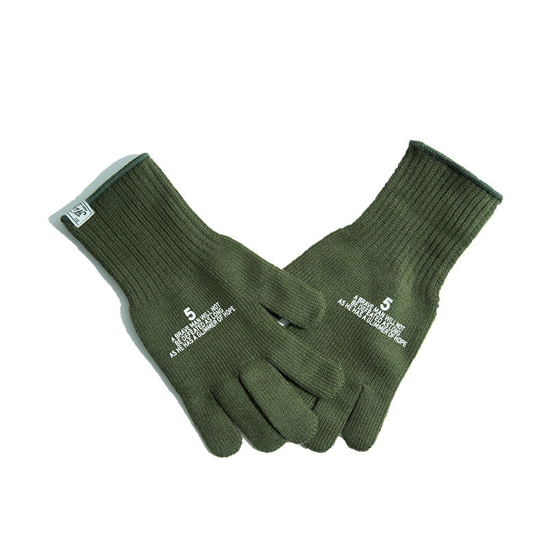 MADEN Knitted Printed Warm Gloves