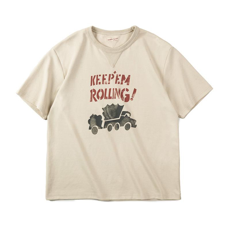 Áo thun cotton nặng in chữ graffiti MADEN