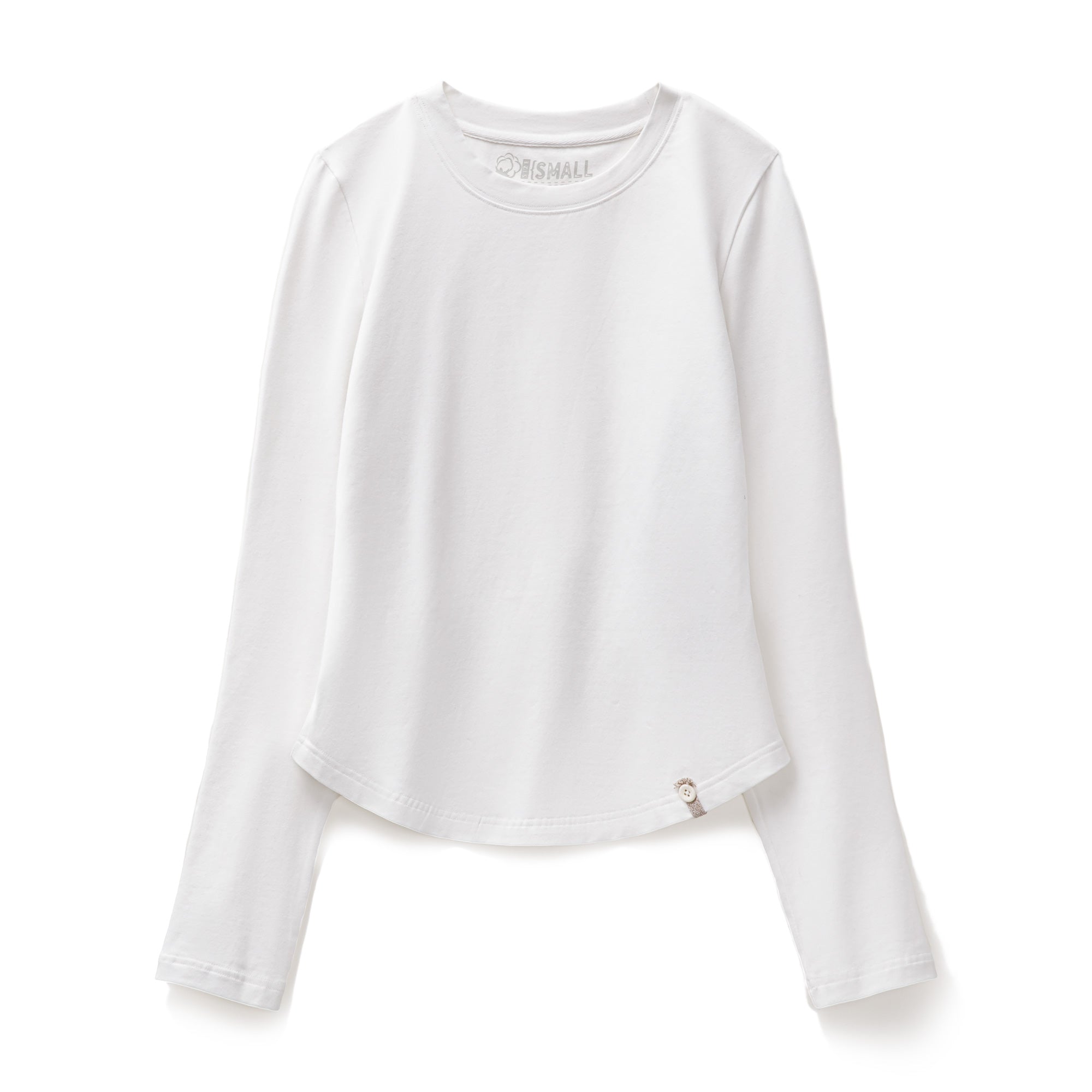 Camiseta ajustada de manga larga con cuello redondo para mujer MADEN