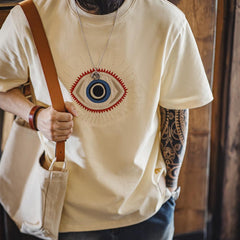 Camiseta pesada MADEN con bordado Guardian Eye
