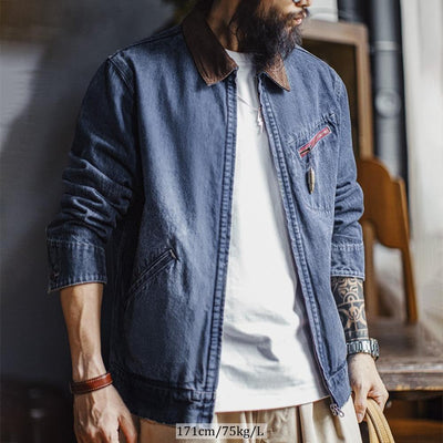 Veste en jean MADEN - Coton épais style vintage 