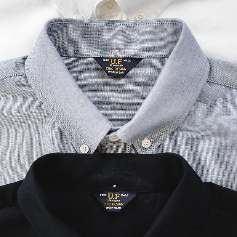 MADEN Men's Retro Oversize Oxford Button-Down Shirt