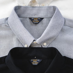 MADEN Men's Retro Oversize Oxford Button-Down Shirt