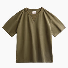 MADEN Vintage Einfarbig Locker sitzendes Shirt