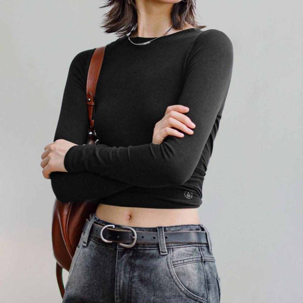 MADEN Knitted Slim Fit Long Sleeve Tee