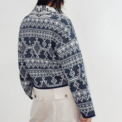 MADEN Navajo Cardigan V-Ausschnitt Pullover