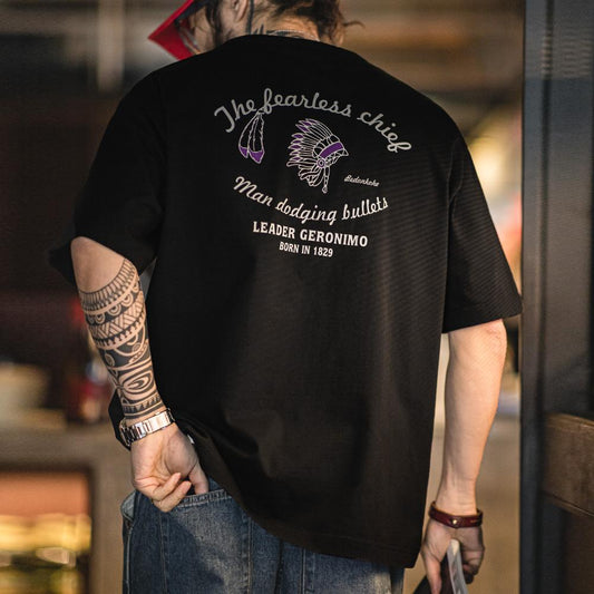 Áo thun MADEN in chữ Ấn Độ - 100% cotton