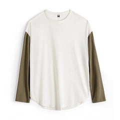 MADEN Farbblock Langarmshirt