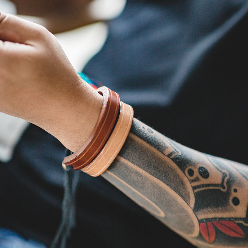 MADEN Vegetable-Tanned Leather Bracelet