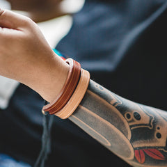 MADEN Vegetable-Tanned Leather Bracelet