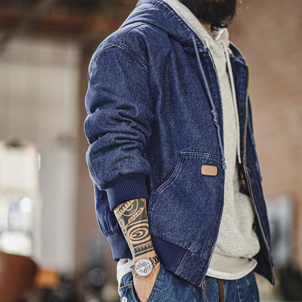 MADEN J130 Denim Hoodie Jacket