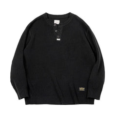 Henley de algodón pesado con rayas verticales para hombre MADEN