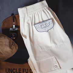 MADEN Cotton Cargo Pants Loose-Fit Straight-Leg Utility