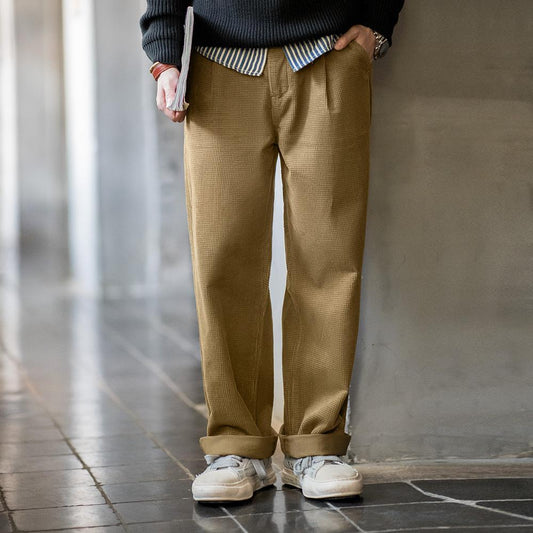 MADEN Herren Vintage Cordhose mit geradem Bein, lässig