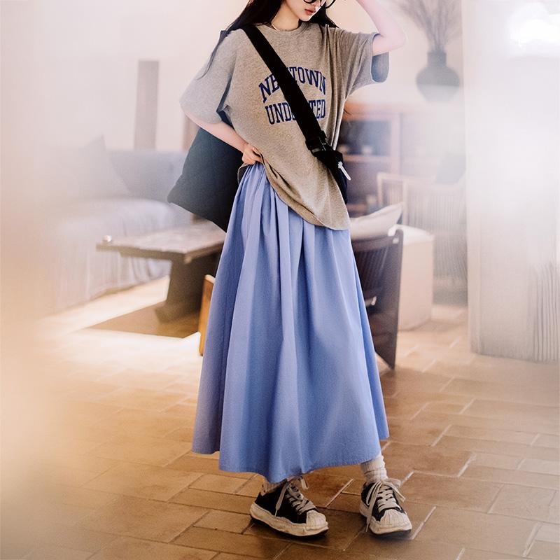 Vestido maxi sin mangas azul bebé MADEN