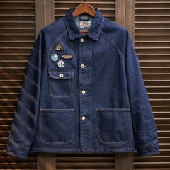 MADEN Embroidery Badge Denim Jacket