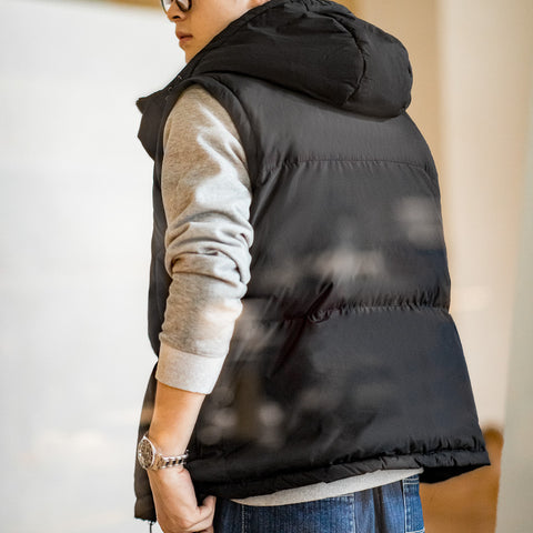 마덴 남성용 겨울 분리형 소매 다운 재킷 야외 기능성 후드 조끼 따뜻한 두꺼운 외투 다용도 파카