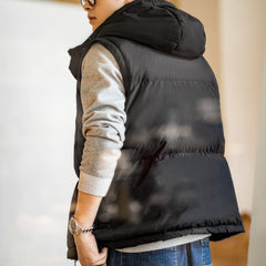 MADEN Herren Abnehmbare Ärmel Daunenweste Jacke