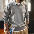 MADEN Men's Heavyweight Cotton Polo Sweatshirt selected product image
