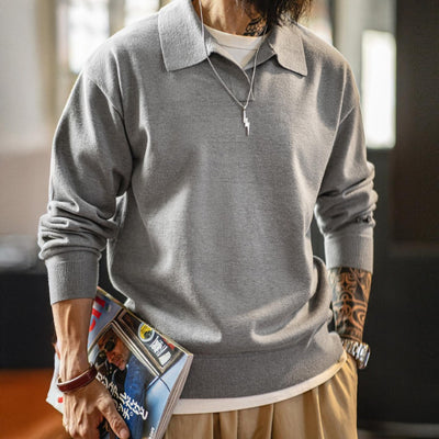 MADEN Men’s Polo Sweatshirt