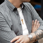 MADEN Men's Brushed Pinstripe Button-Down Shirt thumbnail