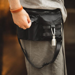 MADEN Multi-Pocket Nylon Crossbody Shoulder Bag