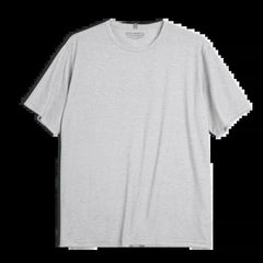 MADEN Damen Leinenmischung Lockeres Kurzarm Rundhals T-Shirt