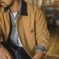 MADEN Herren Michigan Trenchcoat Schwerer Freizeitmantel