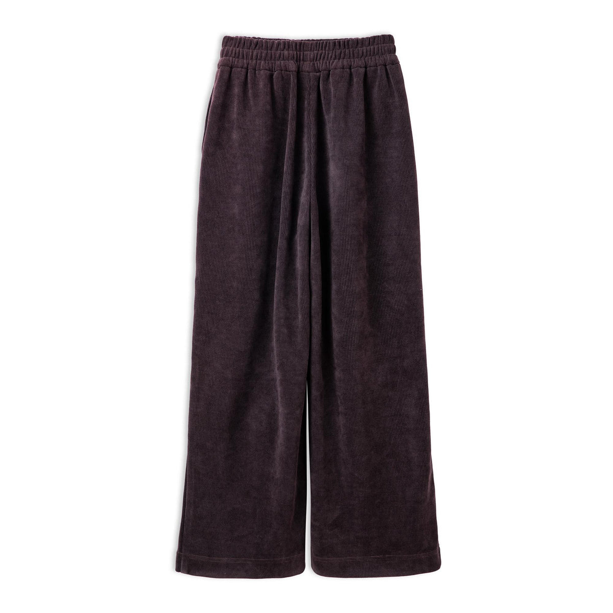 MADEN Damen Vintage Chenille Jogginghose, lockere Freizeithose, dunkelbraun, elastischer Bund mit Kordelzug, weites Bein, YH2402856 
