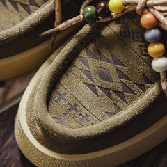 MADEN Herren Fransen Wildleder Mokassinschuhe