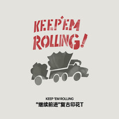 Áo thun cotton nặng in chữ graffiti MADEN