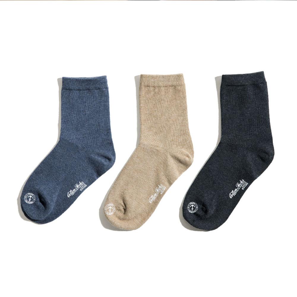 MADEN Retro Anker Print Mid-Top Baumwollsocken