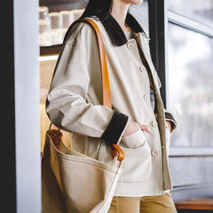 MADEN 코듀로이 라펠 칼라 오버사이즈 재킷