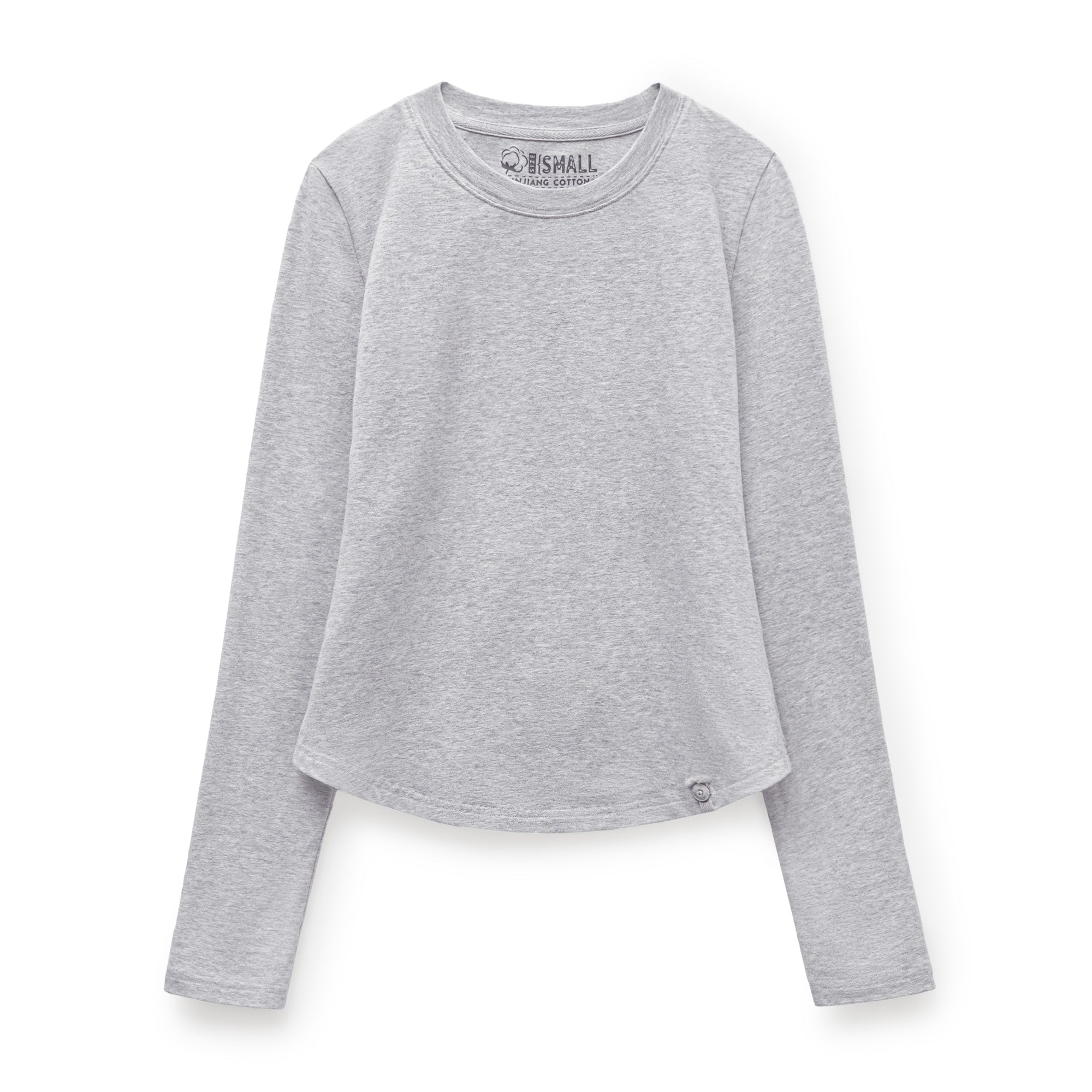 Camiseta ajustada de manga larga con cuello redondo para mujer MADEN