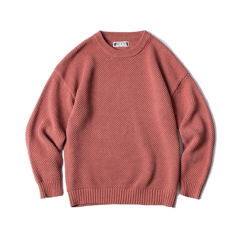 MADEN Men’s Retro Pineapple Knit Sweater – Thick Comfy Pullover