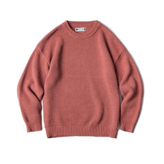 MADEN Retro Ananas Intarsien Strickpullover