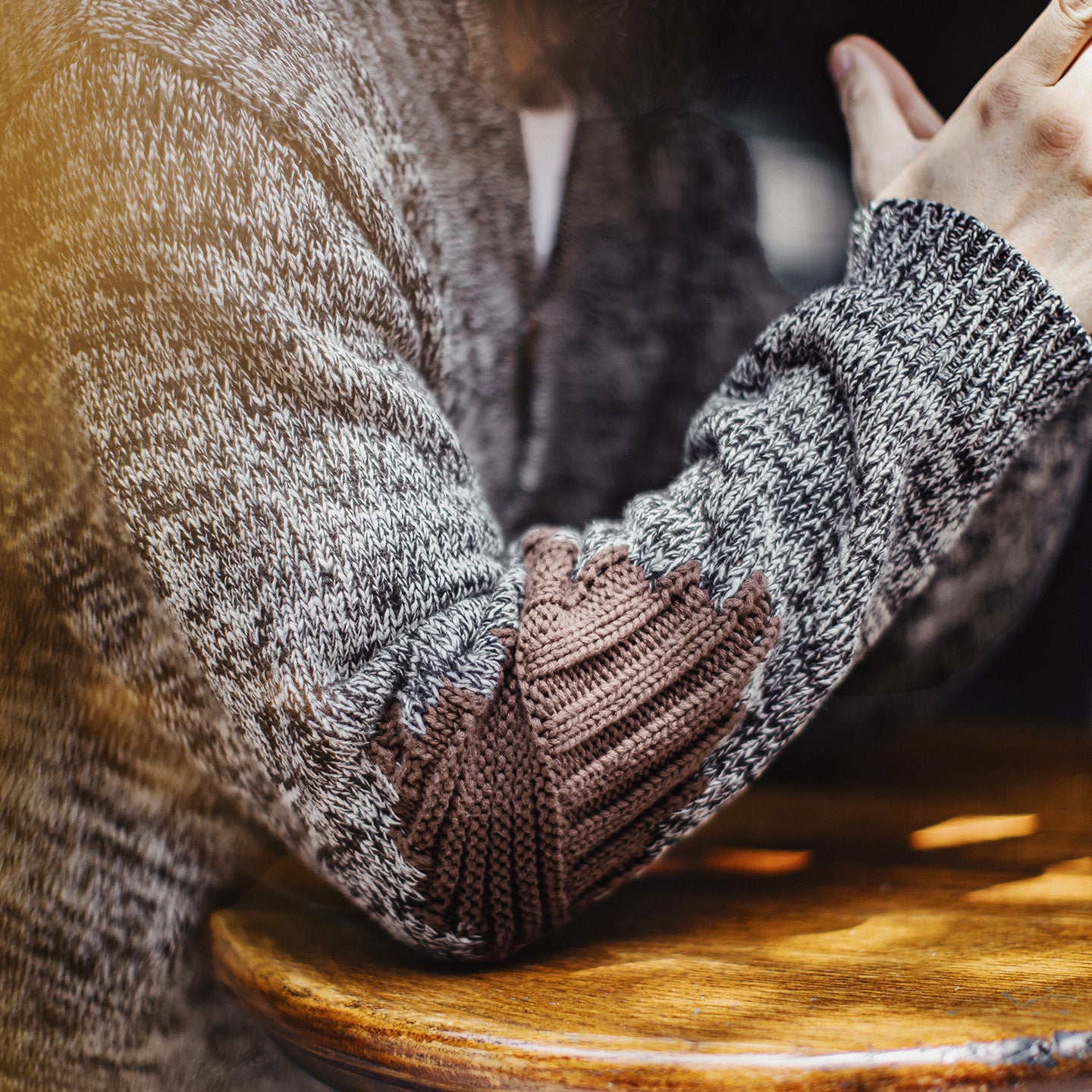 MADEN Vintage Pullover mit Schalkragen