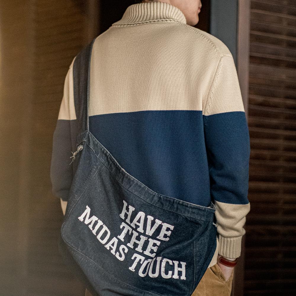 Veste pull vintage Maden - Modèle en maille épaisse 