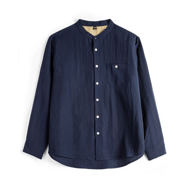 MADEN Men's Lyocell Shirts - Stand Collar