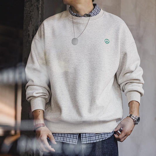 Sudadera con capucha de ajuste holgado y peso pesado estilo retro Maden