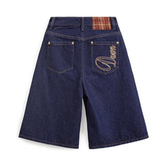 MADEN Damen Schwere Selvedge Denim Umschlag Shorts