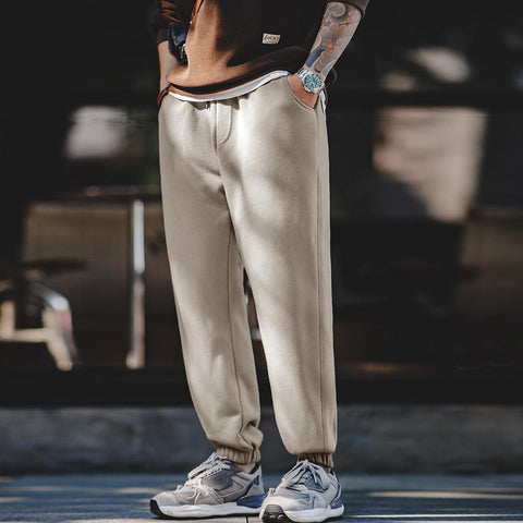 Maden Casual Fleece Pants Men's Jogger Baggy Drawstring Sweatpants Sports Trousers